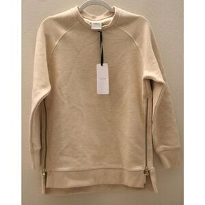 Varley VAR00015 Women's Sz XS Oatmeal/Beige Manning Ribbed Sweatshirt
